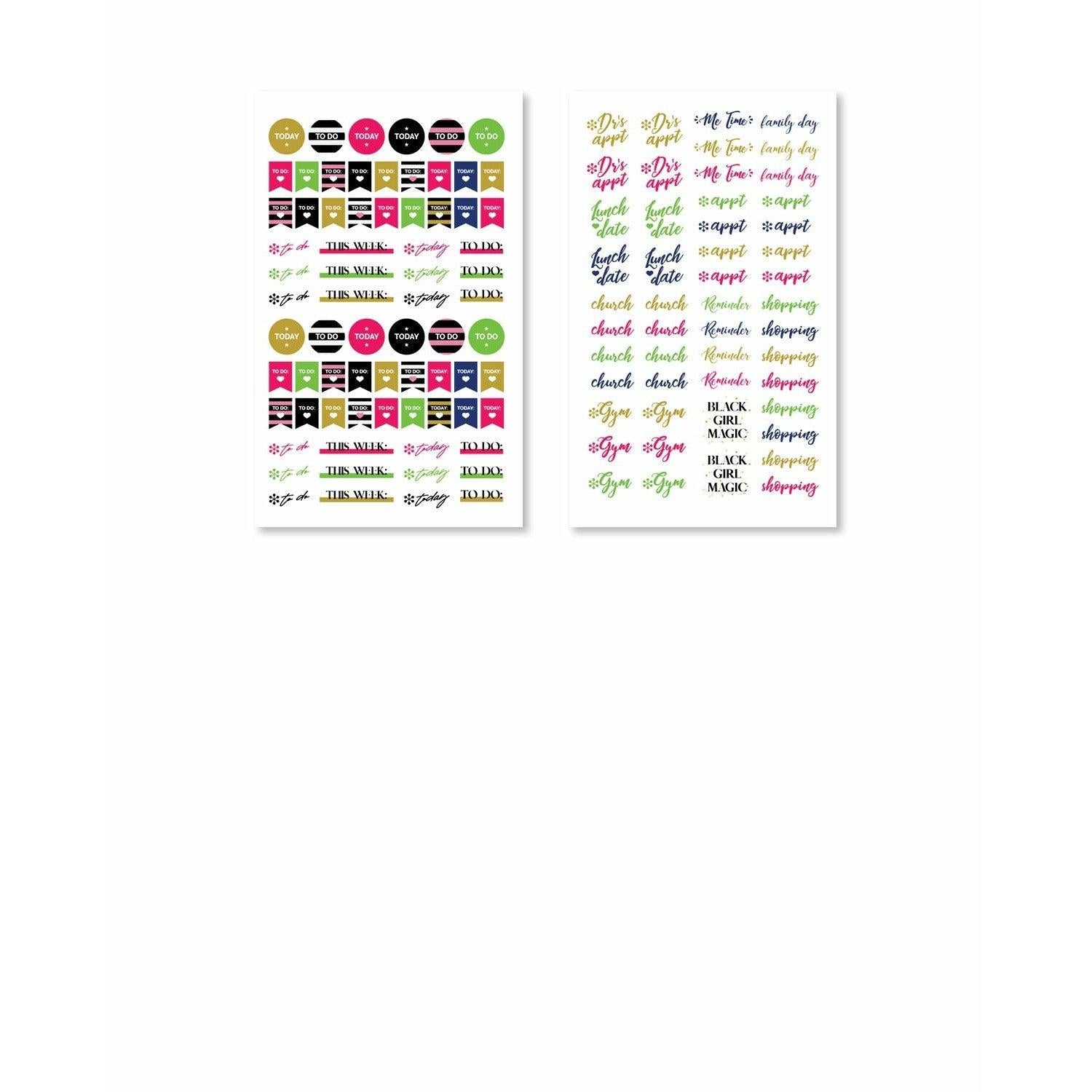 Black Girl Magic Digital Planner Stickers [DOWNLOAD] - Shop Rongrong