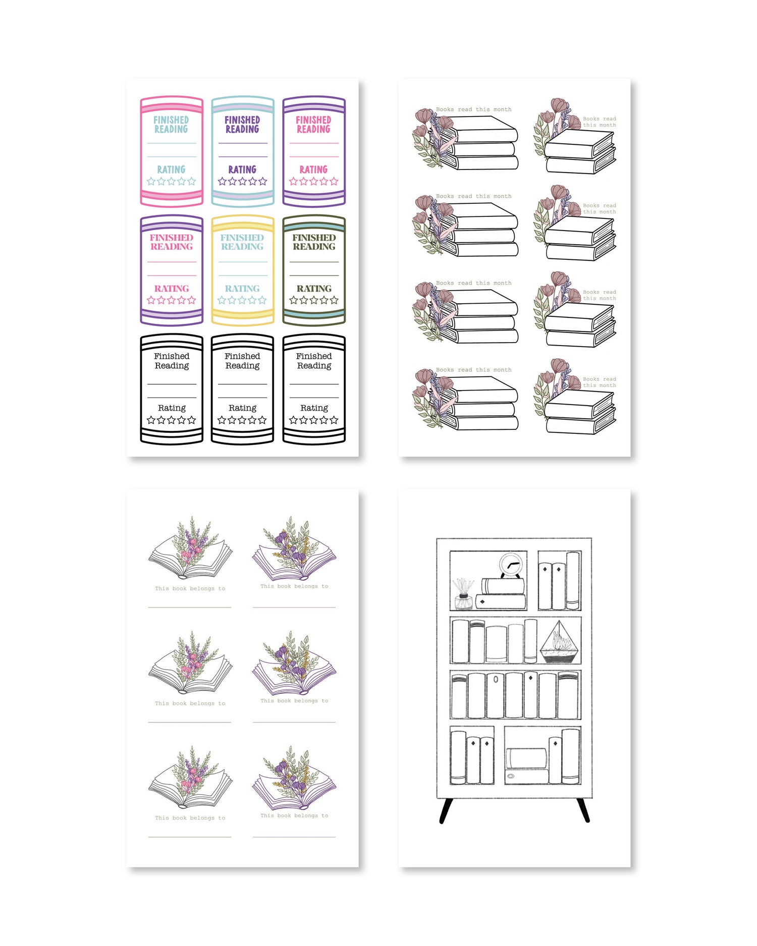 Bookworm Digital Planner Sticker Book - Rongrong DeVoe - Shop Rongrong