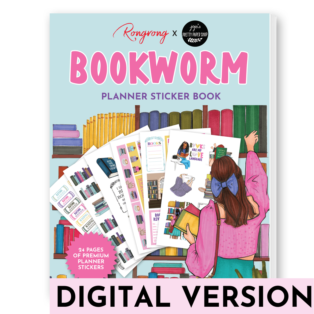 Bookworm Digital Planner Stickers | Digital DOWNLOAD | Shop Rongrong ...