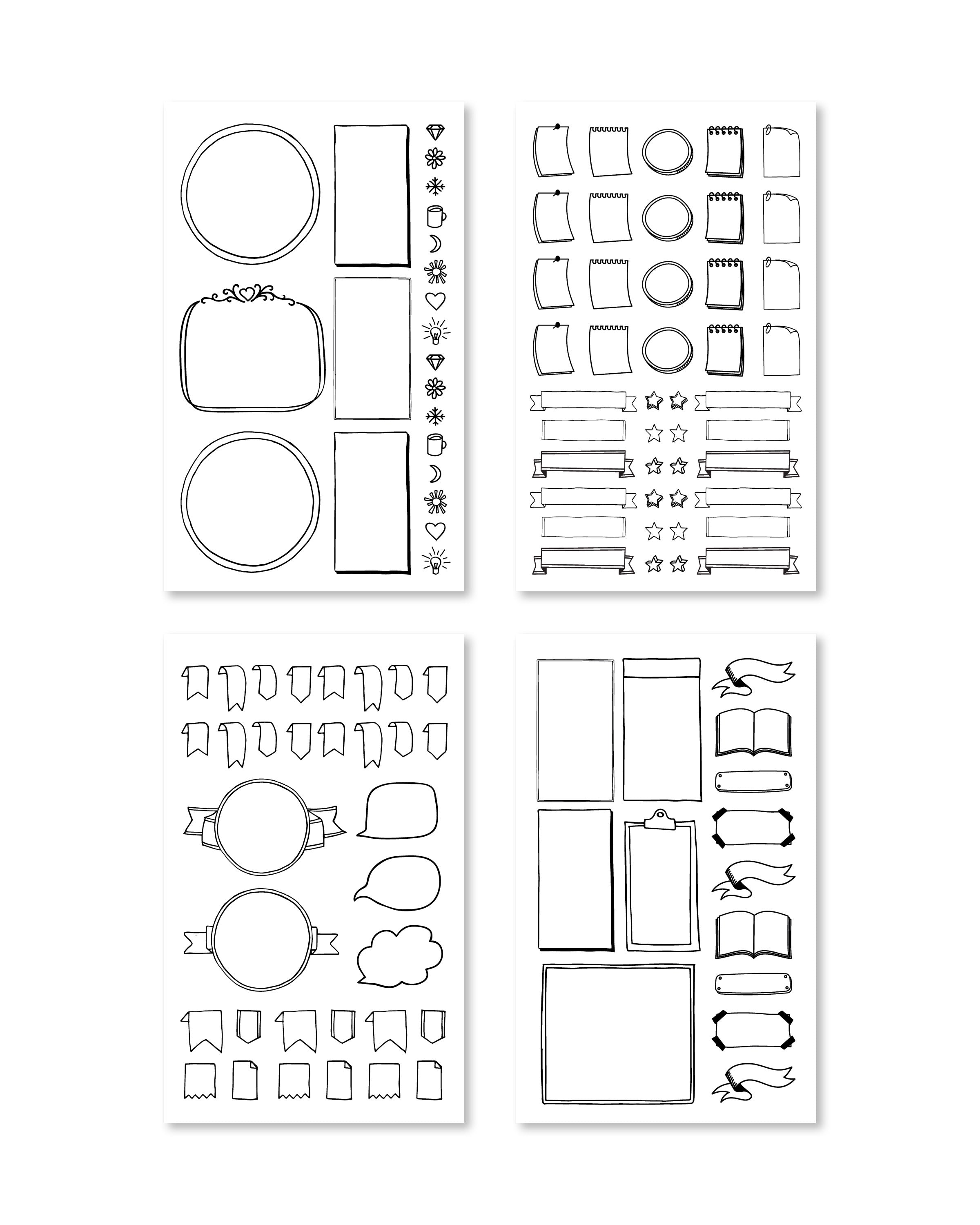 Bullet Journal Digital Sticker Book - Rongrong DeVoe - Shop Rongrong