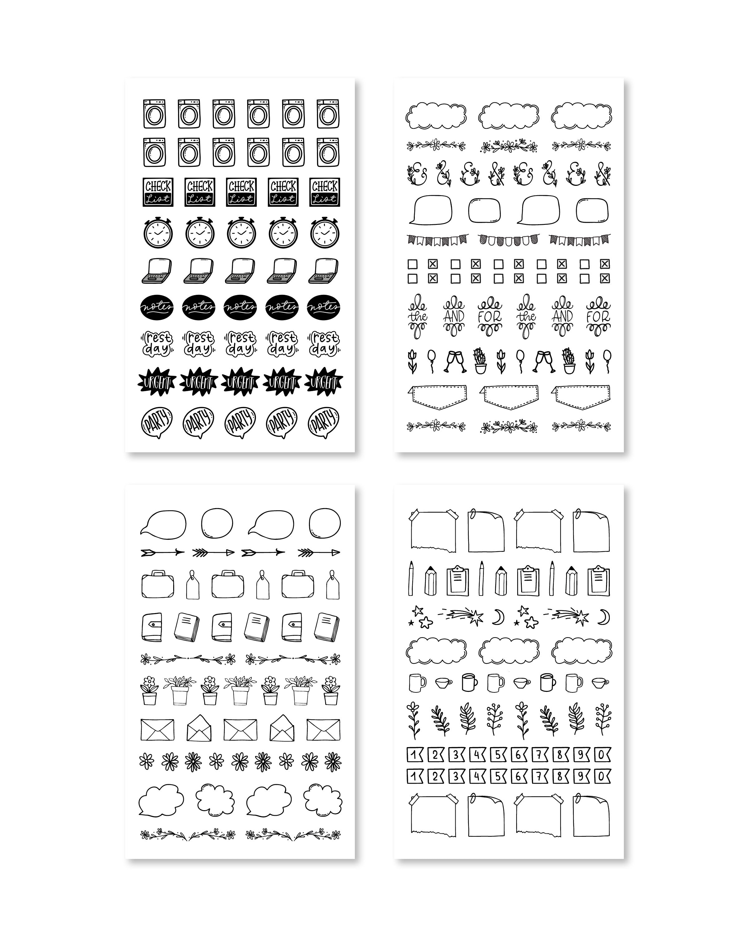 Bullet Journal Digital Sticker Book - Rongrong DeVoe - Shop Rongrong