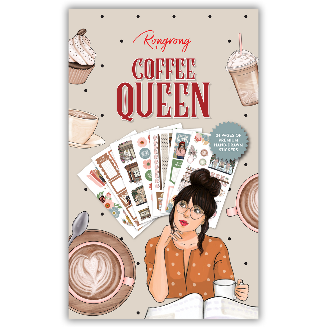 Coffee Queen Planner Sticker Book - Shop Rongrong - Rongrong DeVoe