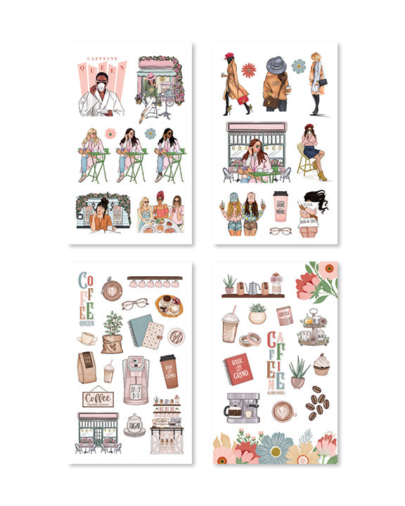 Coffee Queen Digital planner stickers - Rongrong DeVoe - Shop Rongrong