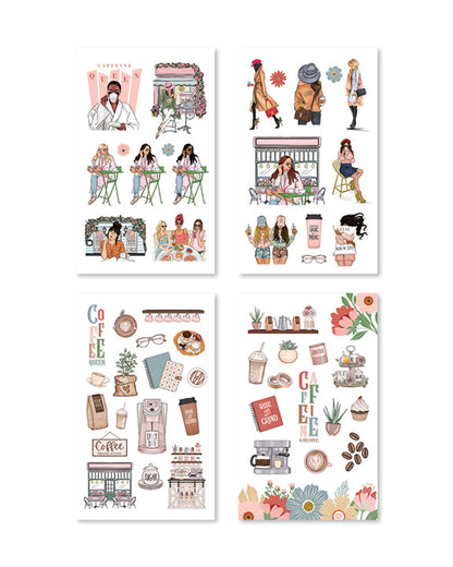 Coffee Queen Digital planner stickers - Rongrong DeVoe - Shop Rongrong
