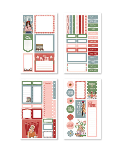 Coffee Queen Digital planner stickers - Rongrong DeVoe - Shop Rongrong