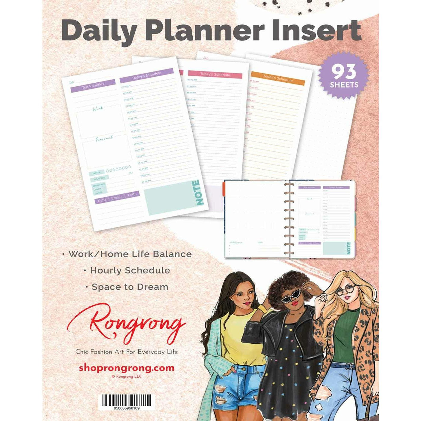 DAILY PLANNER INSERT - CLASSIC SIZE - QUARTERLY SUPPLY by Rongrong DeVoe- Back Cover