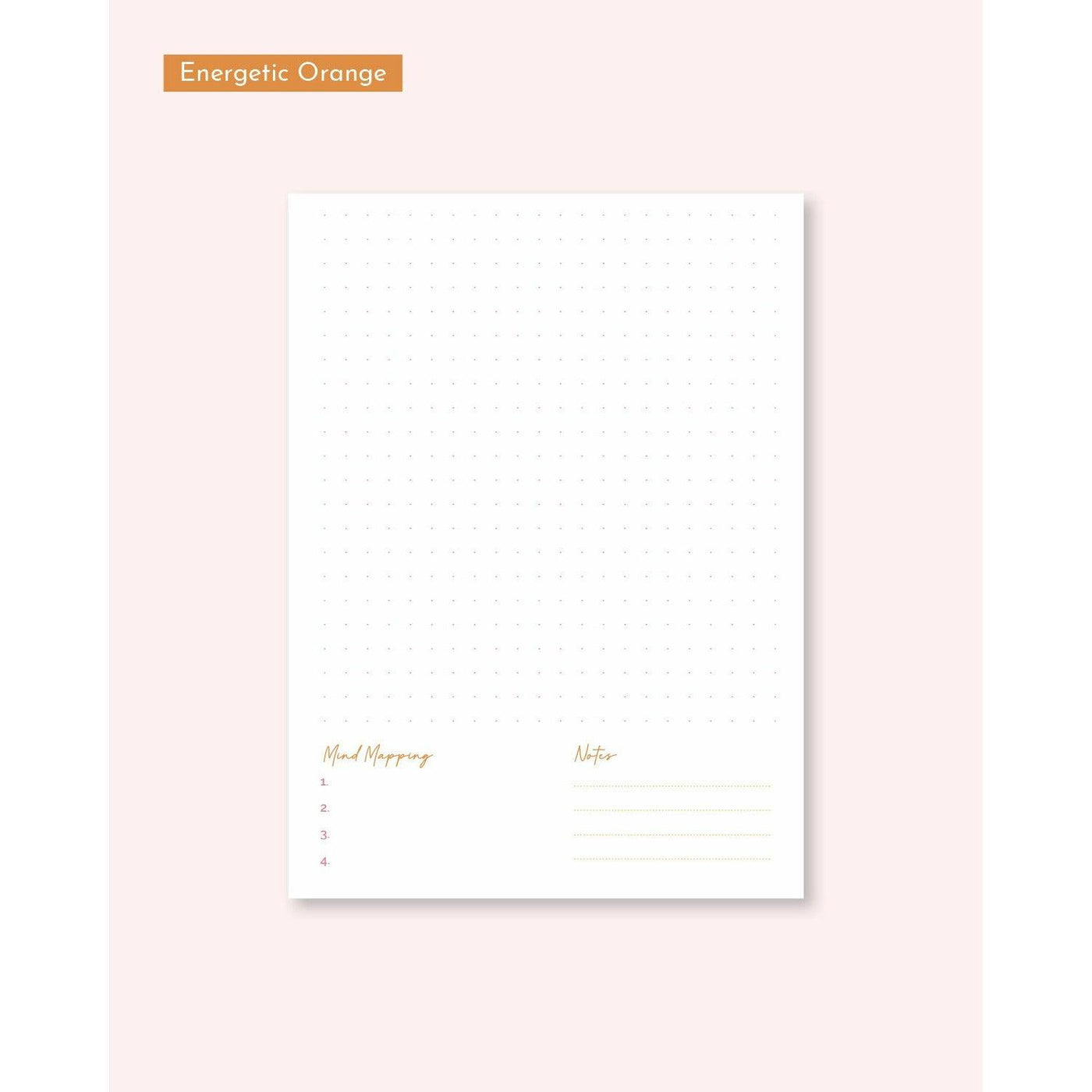 DAILY PLANNER INSERT - CLASSIC SIZE - QUARTERLY SUPPLY by Rongrong DeVoe- Energetic Orange Note Page