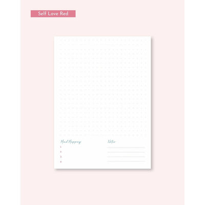 DAILY PLANNER INSERT - CLASSIC SIZE - QUARTERLY SUPPLY by Rongrong DeVoe- Self Love Red Notes