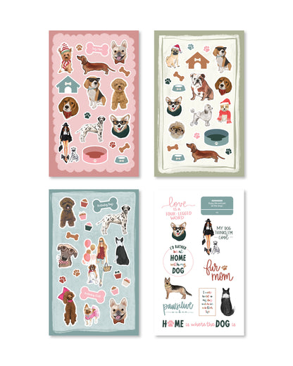 Whimsical stickers with charming dogs and playful quotes, designed to add a splash of joy to your planning.