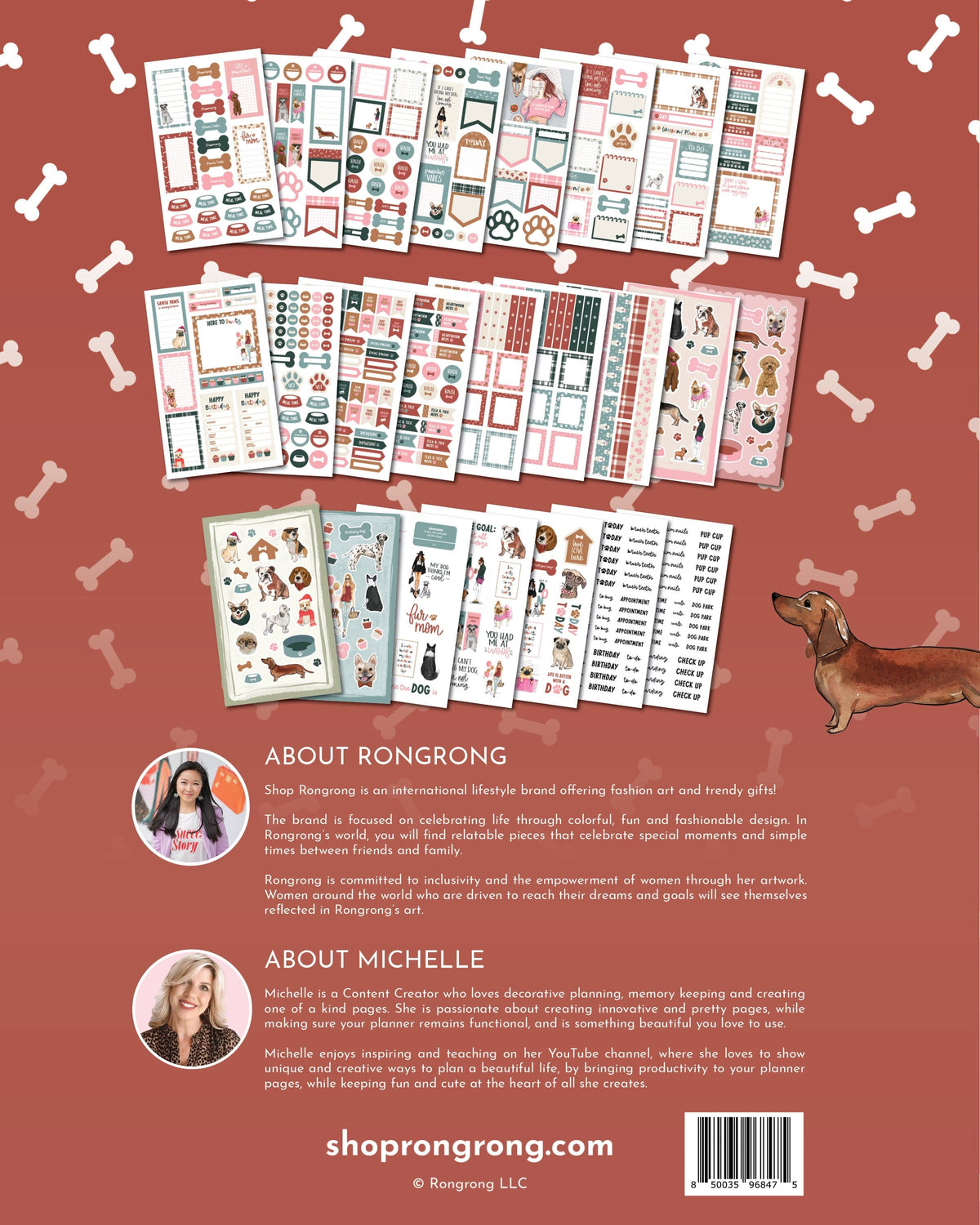 Dog sticker book back cover