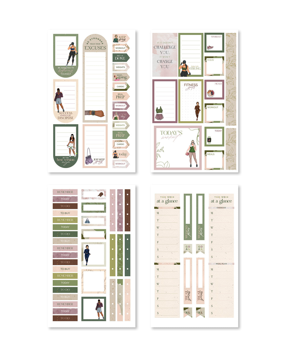 Fitness digital planner sticker book - Rongrong DeVoe - Shop Rongrong