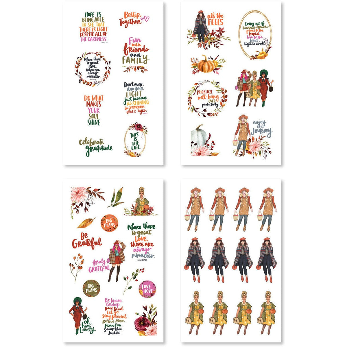 Rongrong x Amy Tangerine Grateful Heart Digital Planner Sticker Book - Shop Rongrong