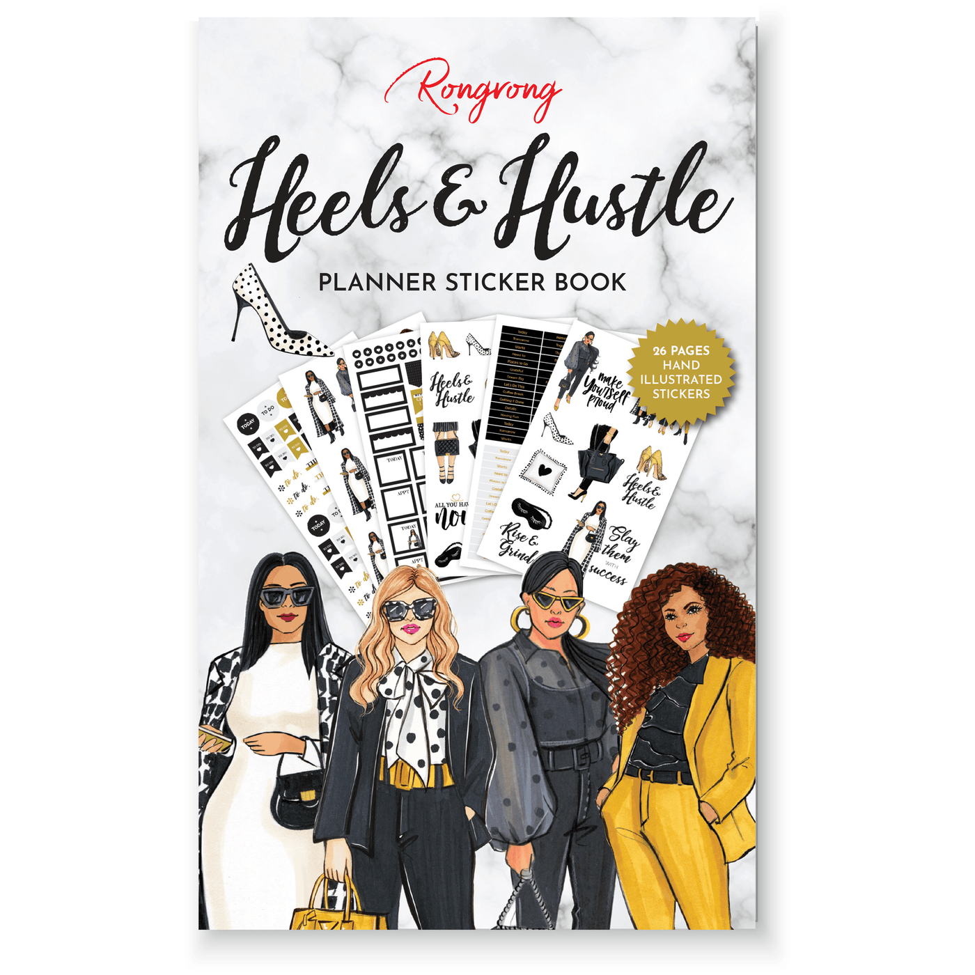 HEELS AND HUSTLE FUNCTIONAL STICKER BOOK by Rongrong DeVoe