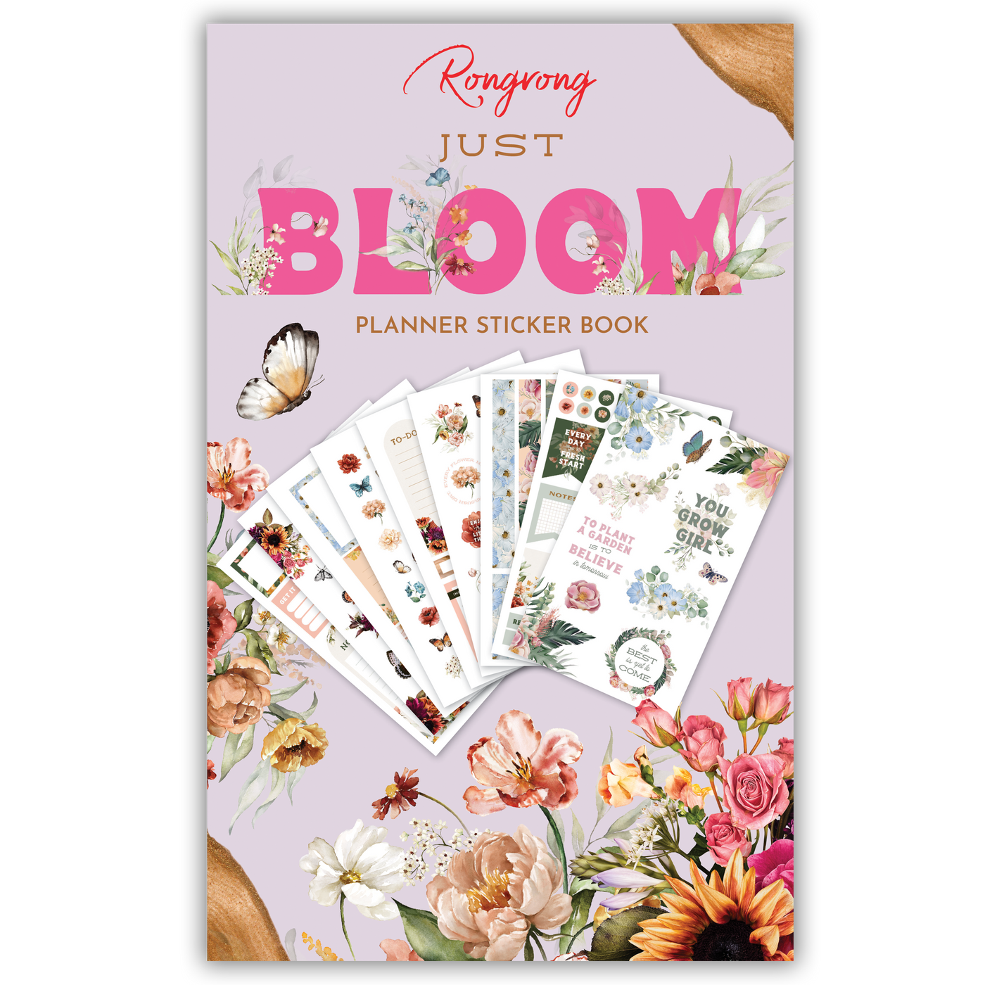 Floral Book Sticker