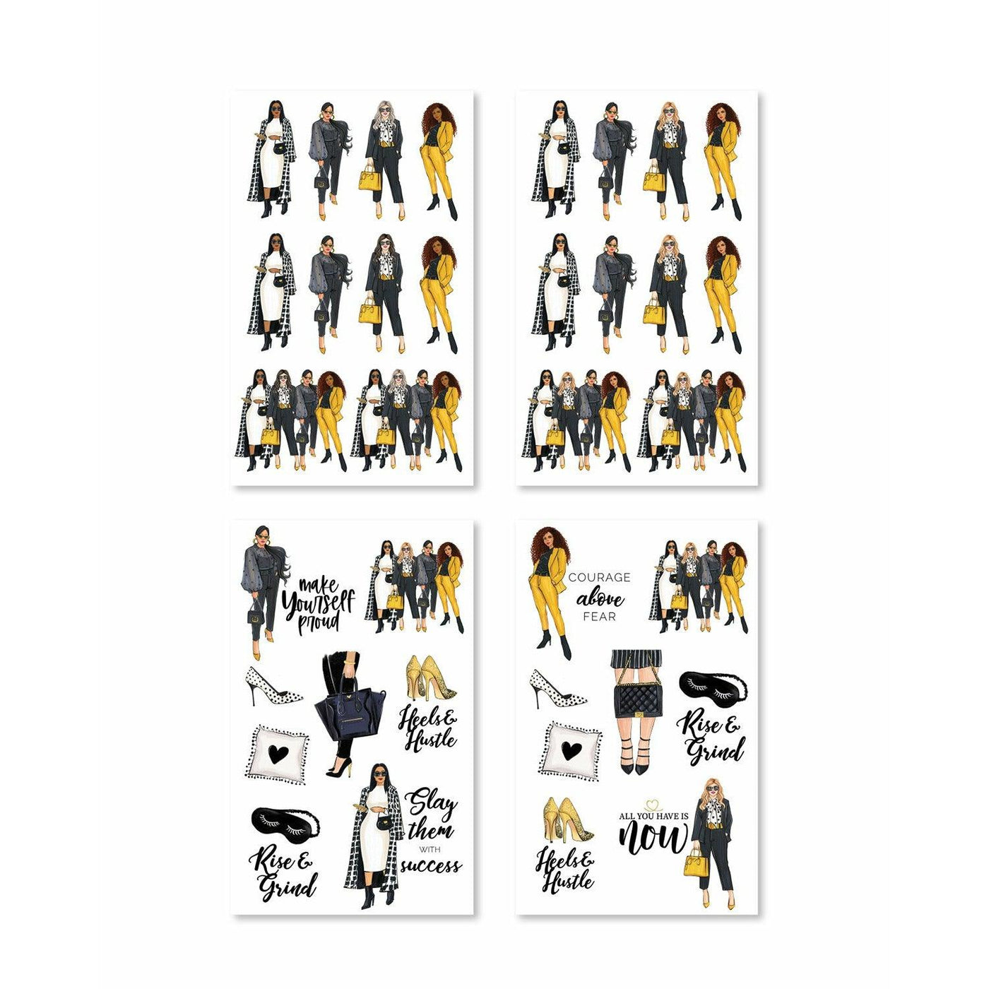 HEELS AND HUSTLE FUNCTIONAL STICKER BOOK Page 6 by Rongrong DeVoe