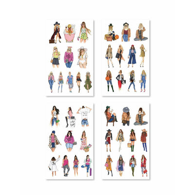 Fashionista Girls Sticker Book Page 1 by Rongrong DeVoe