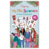 Sticker book cover featuring festive designs with cheerful holiday icons in vibrant colors.