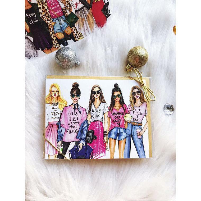 Pink Fashionista Greeting Card - Shop Rongrong