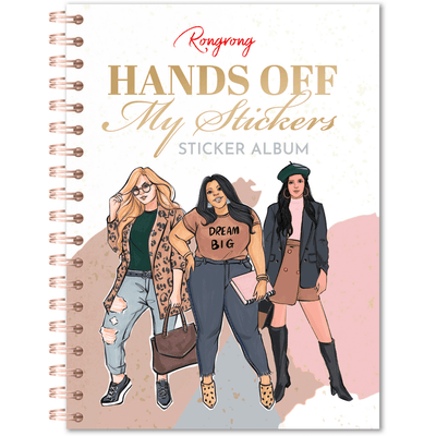 Hands off my stickers sticker album by Rongrong DeVoe