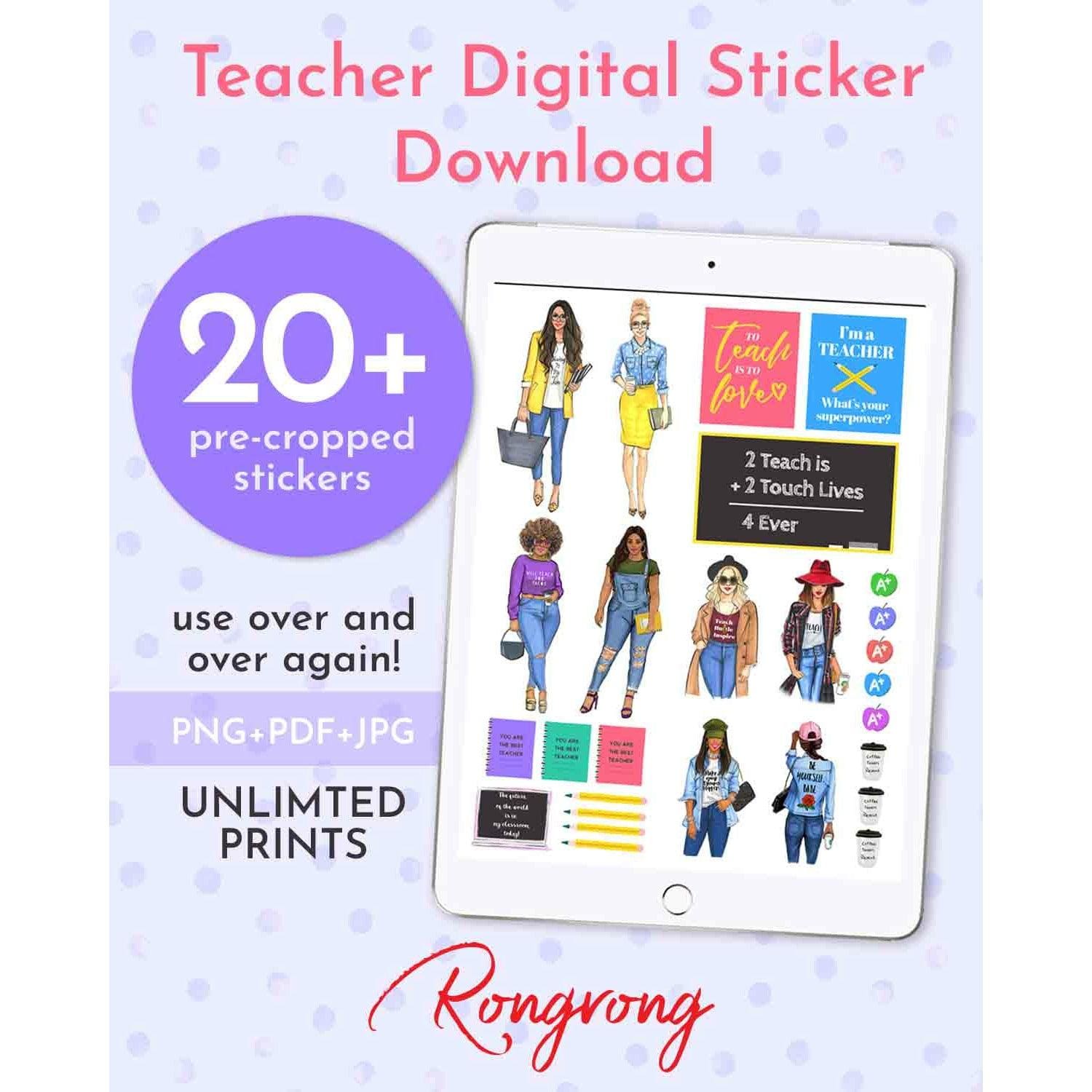 Teachers Gonna Teach Digital  Planner Stickers [DOWNLOAD]