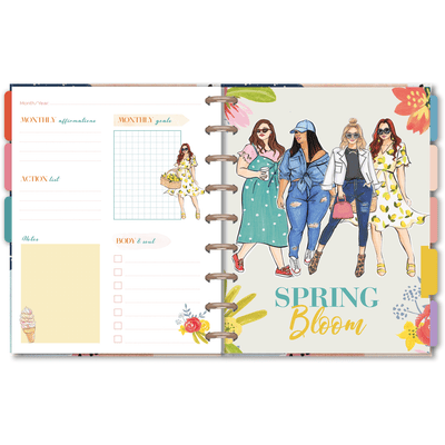 Premium Discbound 2022 "I can & I will" Planner - Undated - 12 Months Spring Inside Pages by Rongrong DeVoe