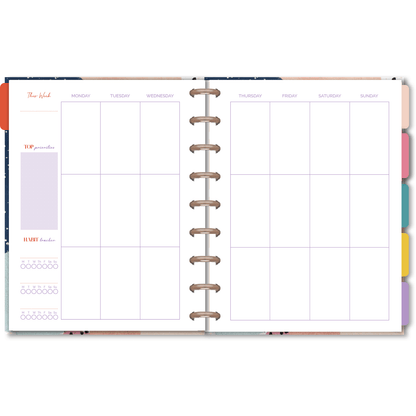 Premium Discbound 2022 &quot;I can &amp; I will&quot; Planner - Undated - 12 Months Weekly Spread by Rongrong DeVoe