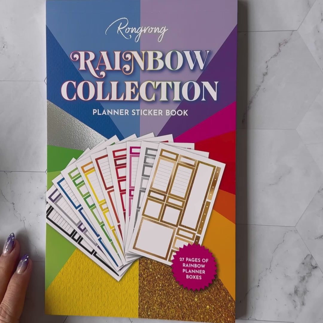 Rainbow Planner Sticker Book, Functional Stickers