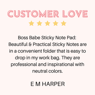 boss babe sticky note pad review - shoprongrong