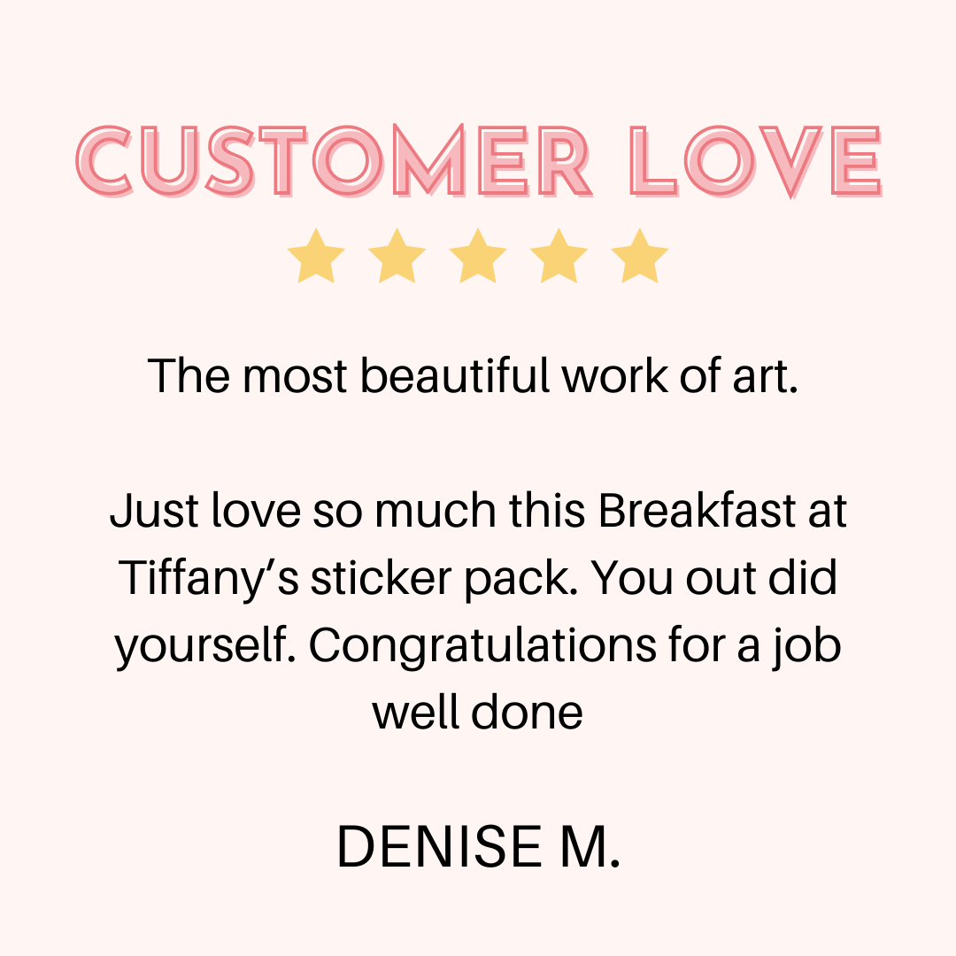 breakfast at tiffanys sticker pack review - shop rongrong