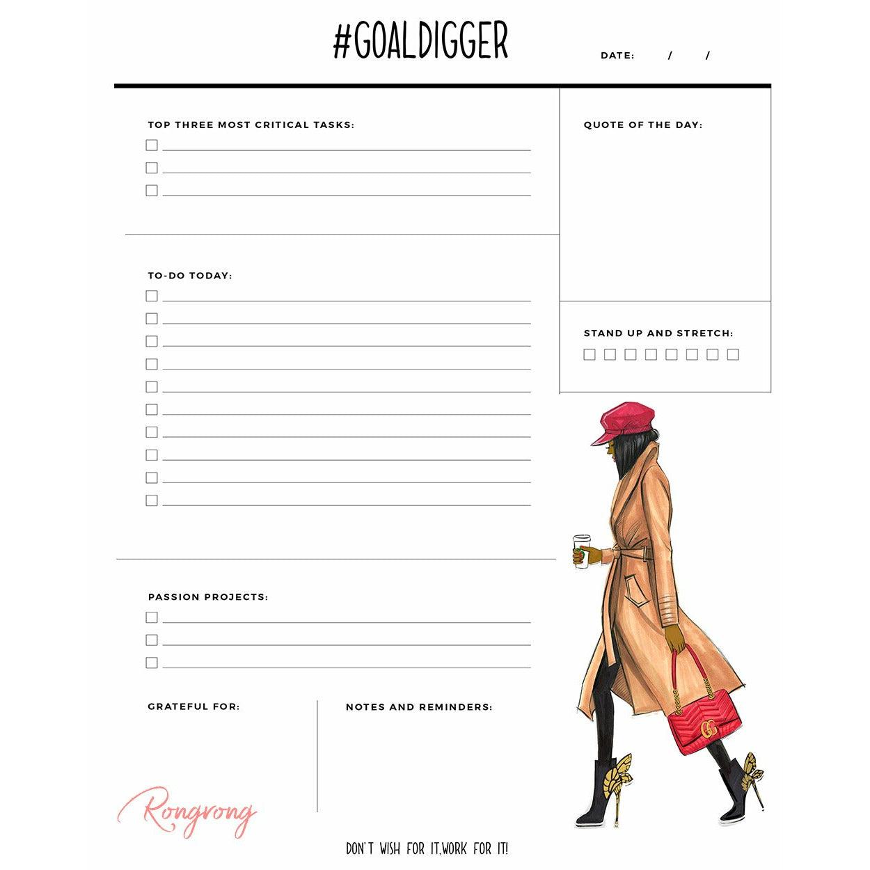#GoalDigger Daily Planner [DOWNLOAD] - Shop Rongrong
