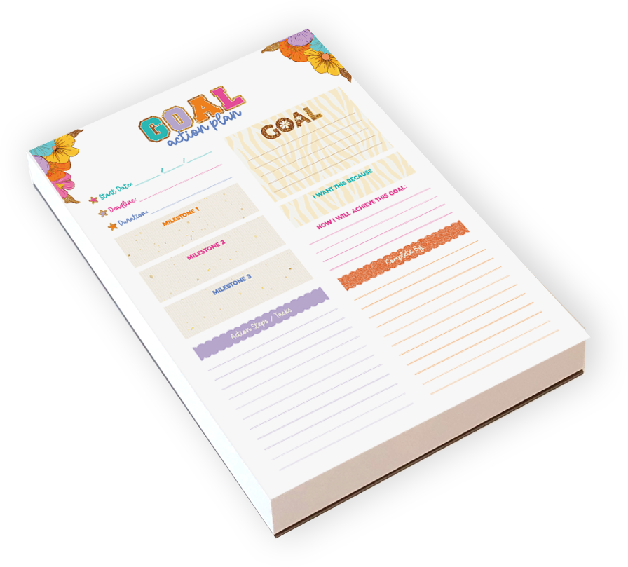 goal girl planning sheet set - digital download - Shop Rongrong
