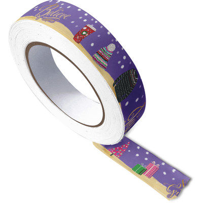 Holiday Washi Tape - Purple Town - Gold Foil by Rongrong DeVoe