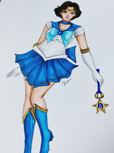 Sailor Mercury Original Art