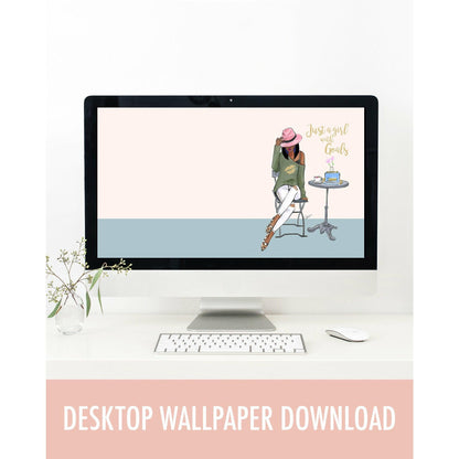 Just a Girl With Goals Desktop Wallpaper [DOWNLOAD] - Shop Rongrong