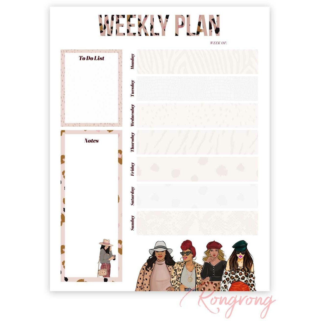 Wild Thing Weekly Planner [DOWNLOAD] - Shop Rongrong